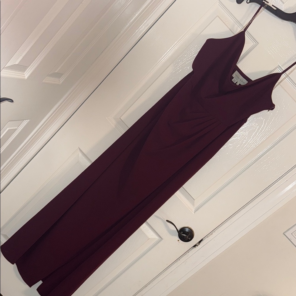 Elegant Burgundy Women's Dress